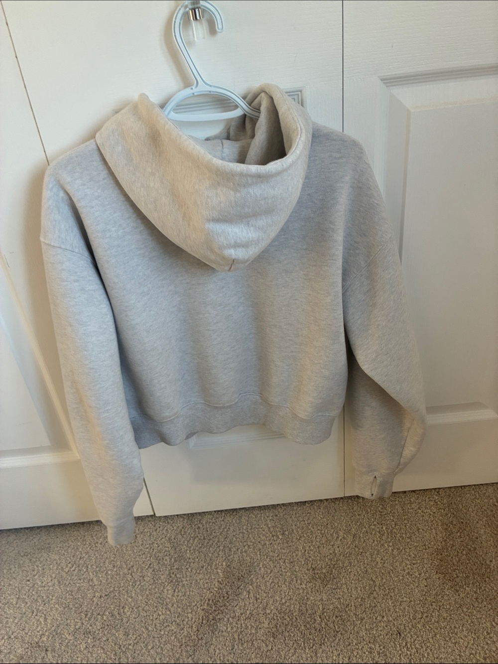 TNA Light Gray Quarter-Zip Hooded Sweatshirt - Picture 3 of 3
